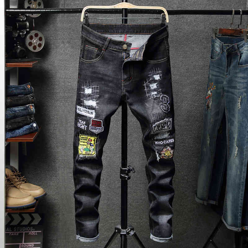men's jeans calça jeans masculina retrô com buraco bordado, plus size 28-38, para motocicleta, moto, roupa de rua preta 71wu, Blue
men's jeans calça jeans masculina retrô com buraco bordado, plus size 28-38, para motocicleta, moto, roupa de rua preta 71wu, Blue