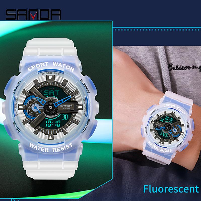 Brand Men Military Watch 50 Meters Waterproof LED Digital Quartz Dual Display Sports Male Relogio Masculino 3029 Wristwatches, Blue
Brand Men Military Watch 50 Meters Waterproof LED Digital Quartz Dual Display Sports Male Relogio Masculino 3029 Wristwatches, Blue