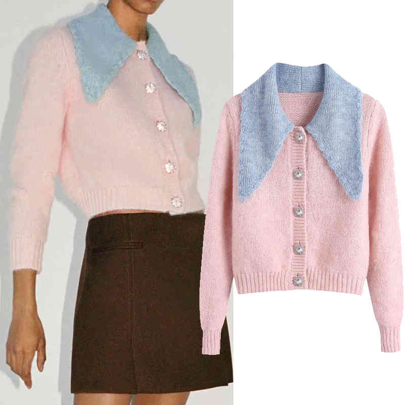 Women's Down & Parkas New Women Autumn Jewelry button knitted jacket Slim Knit Solid Coat Cardigan Sweater Outwear Short Fall Warm, Black 
Women's Down & Parkas New Women Autumn Jewelry button knitted jacket Slim Knit Solid Coat Cardigan Sweater Outwear Short Fall Warm, Black