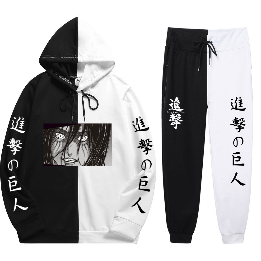 Attack on Titan Levi Two-piece Hooded Sweatshirt Sportswear Splicing Men's Track Suit Hoodie Autumn Clothes + Pant, Gray
Attack on Titan Levi Two-piece Hooded Sweatshirt Sportswear Splicing Men's Track Suit Hoodie Autumn Clothes + Pant, Gray