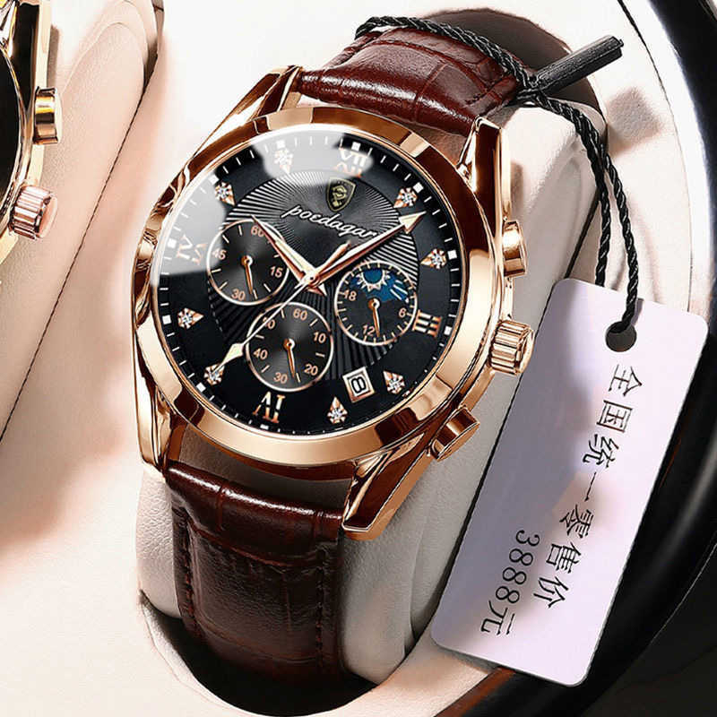 POEDAGAR Men Watches Rose Gold Leather 2021 New Fashion Waterproof Luminous Top Brand Luxury Mens Quartz Wristwatch Sport Clock H1012, 816 l all black
POEDAGAR Men Watches Rose Gold Leather 2021 New Fashion Waterproof Luminous Top Brand Luxury Mens Quartz Wristwatch Sport Clock H1012, 816 l all black