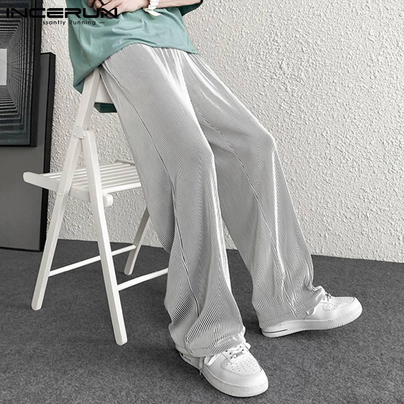 Men's Pants INCERUN Men Casual Solid Elastic Waist Joggers Baggy Wide Leg Trousers Folds Streetwear 2021 Korean Fashion S-5XL, Black
Men's Pants INCERUN Men Casual Solid Elastic Waist Joggers Baggy Wide Leg Trousers Folds Streetwear 2021 Korean Fashion S-5XL, Black