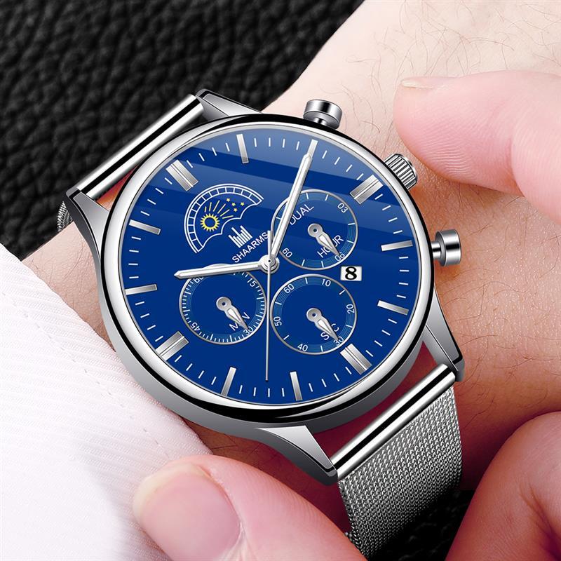 Wristwatches SHAARMS Mesh Strap Watch For Men Stainless Steel Fashion Man Watches Reloj Hombre Relogio Masculino
Wristwatches SHAARMS Mesh Strap Watch For Men Stainless Steel Fashion Man Watches Reloj Hombre Relogio Masculino