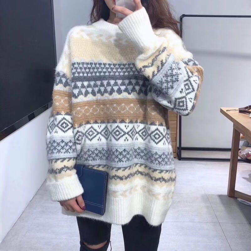 women's sweaters vintage female pullovers casual loose geometric retro-lazy 4xl harajuku korean style women's fancy new wa59, White;black
women's sweaters vintage female pullovers casual loose geometric retro-lazy 4xl harajuku korean style women's fancy new wa59, White;black