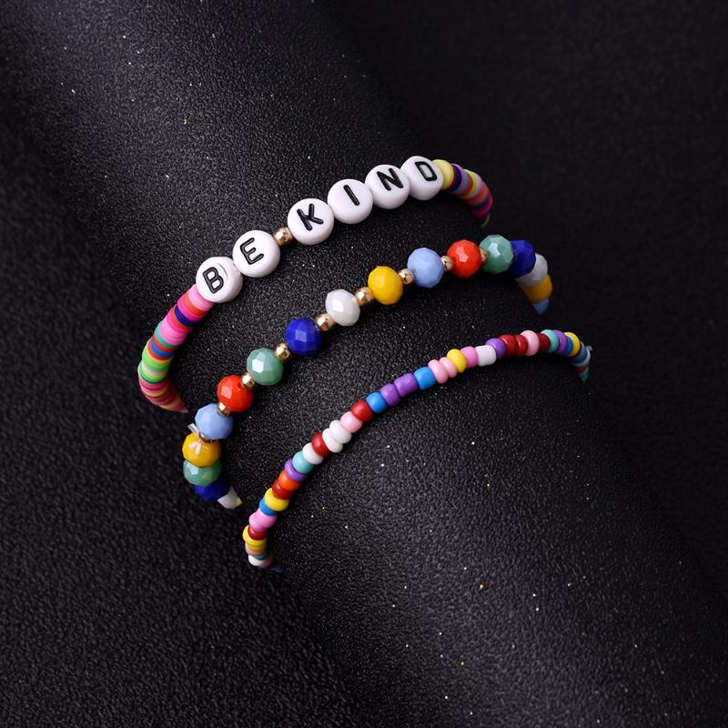 Beaded, Strands 3pcs/set Bohemian Ethnic Hamdmade Multicolor Bracelet For Women Fashion Colorful Soft Pottery Retro Pearl Beads AM3163
Beaded, Strands 3pcs/set Bohemian Ethnic Hamdmade Multicolor Bracelet For Women Fashion Colorful Soft Pottery Retro Pearl Beads AM3163
