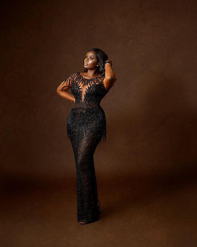 Arabic Aso Ebi Black Plus Size Prom Dresses For African Dubai Women Sheer Long Sleeves Tassels Beaded Sexy Backless For Party Second Reception Gowns 3