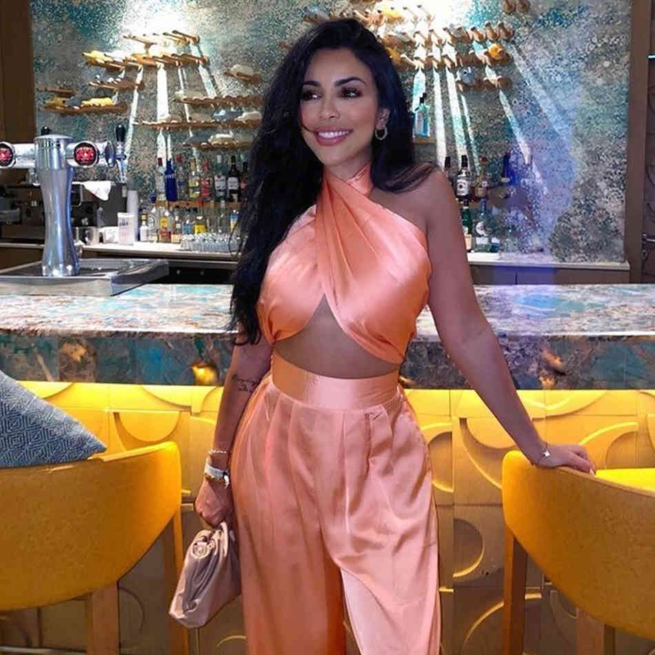 Summer Women Halter Hollow Out Club Jumpsuits Sexy Sleeveless &Full Pants Party Casual Wear Rompers 210423