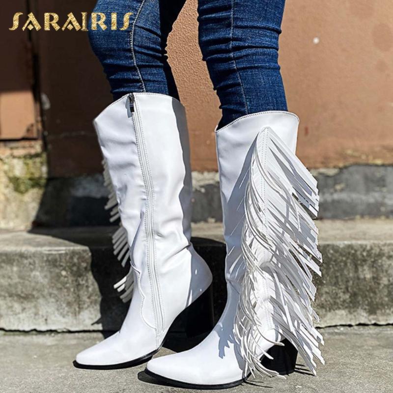 Boots Sarairis Arrivals Spike High Heels Pointed Toe Fashion Shoes Ladies Zip Up Solid Fringe Knee Woman JNI2, Black
Boots Sarairis Arrivals Spike High Heels Pointed Toe Fashion Shoes Ladies Zip Up Solid Fringe Knee Woman JNI2, Black