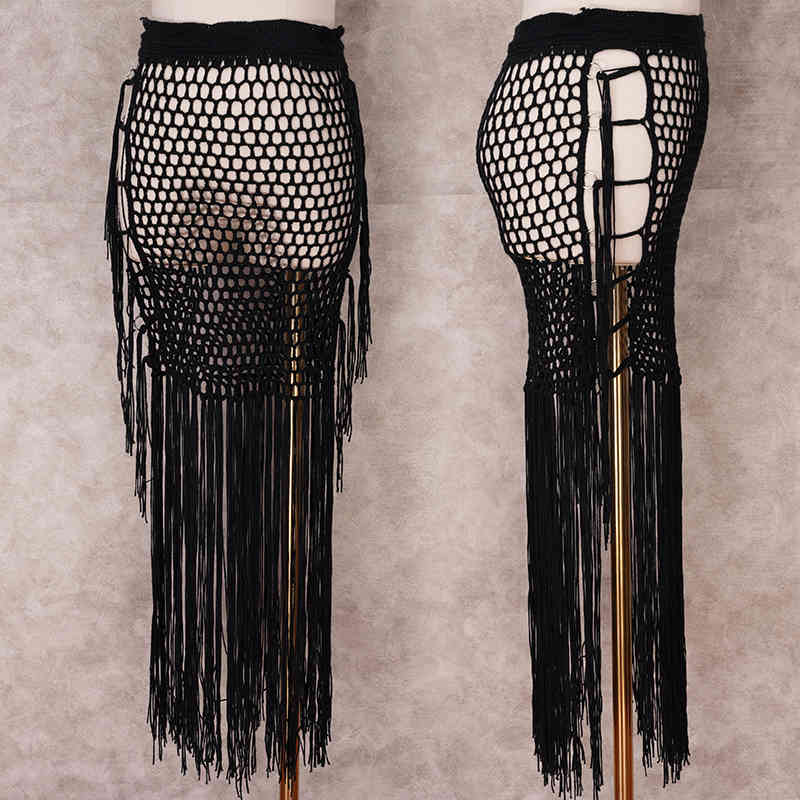 Bikini Cover-ups Holiday Style Crochet Skirt Beach Sarong Tunic Women Plus Size Kaftan Wear Swim Suit Cover Up A323 210420