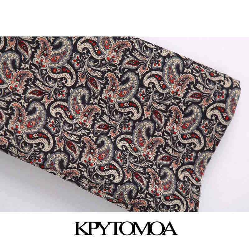 Women Fashion Paisley Print Side Pockets Velvet Pants High Waist Zipper Fly Female Ankle Trousers Mujer 210420