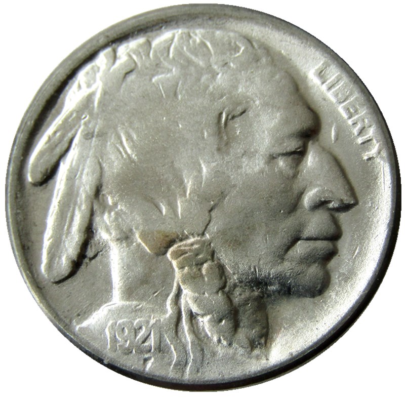 US 1921 PS Buffalo Nickel Five Cents Craft Copy Coin Promotion Factory Price nice home Accessories Silver Coins
US 1921 PS Buffalo Nickel Five Cents Craft Copy Coin Promotion Factory Price nice home Accessories Silver Coins