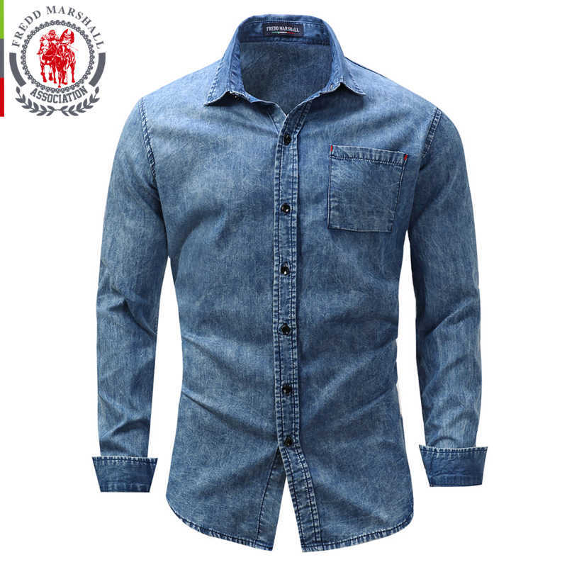 FREDD MARSHALL Shirt Men Casual Shirts Dress Camisa masculina Solid Cotton Mens Shirts Camisas para hombre Size XXXL 113 210527, Jeans blue
FREDD MARSHALL Shirt Men Casual Shirts Dress Camisa masculina Solid Cotton Mens Shirts Camisas para hombre Size XXXL 113 210527, Jeans blue