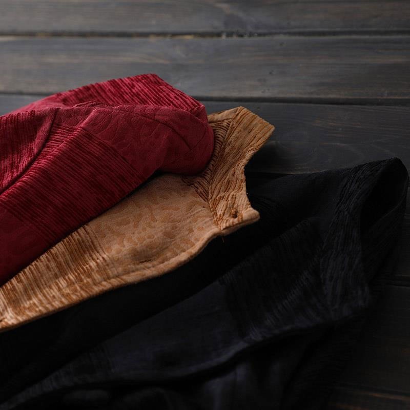 Spring Arts Style Women Long Sleeve Loose Jackets Vintage Jacquard Cotton Linen Coats Femme Single Breasted Cardigan Tops M306 210512