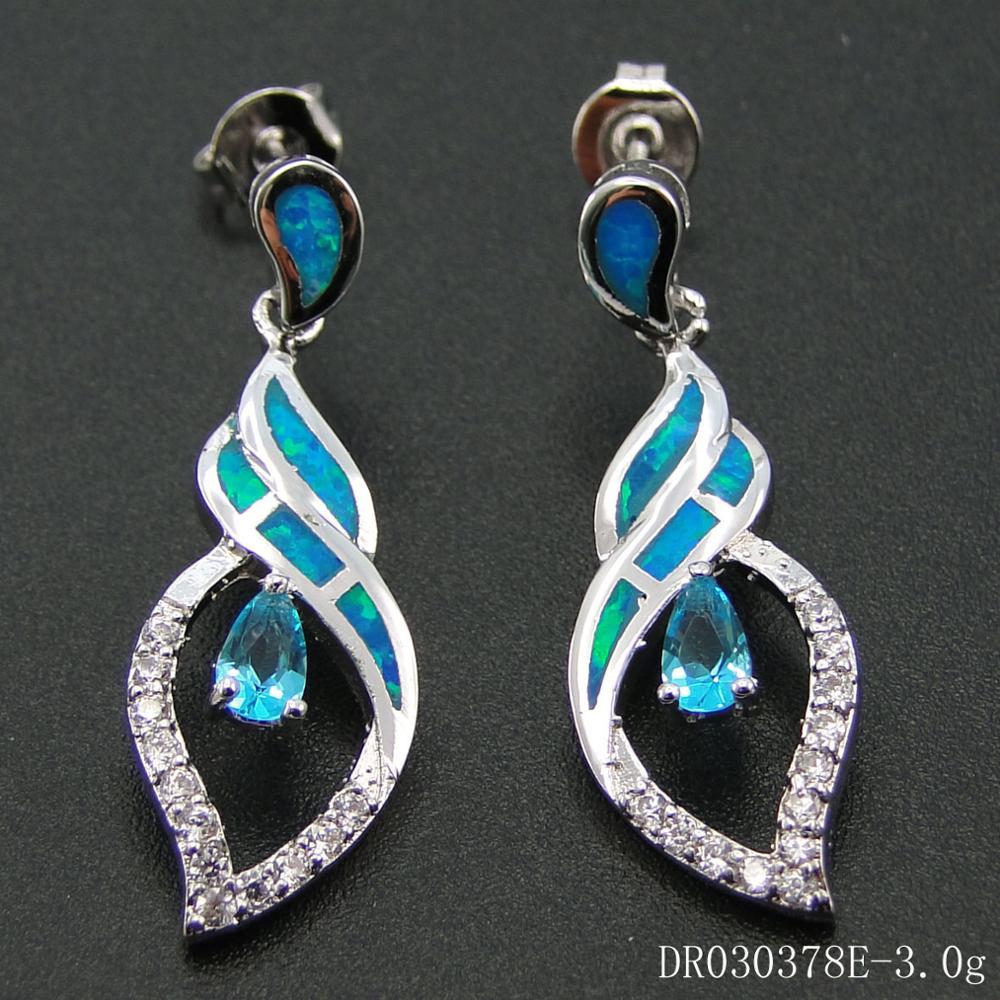 DJ CH Blue fire opal earrings for women Sterling silver plated jewelry Dangle earrings For Women gift Daily wear 210524
DJ CH Blue fire opal earrings for women Sterling silver plated jewelry Dangle earrings For Women gift Daily wear 210524