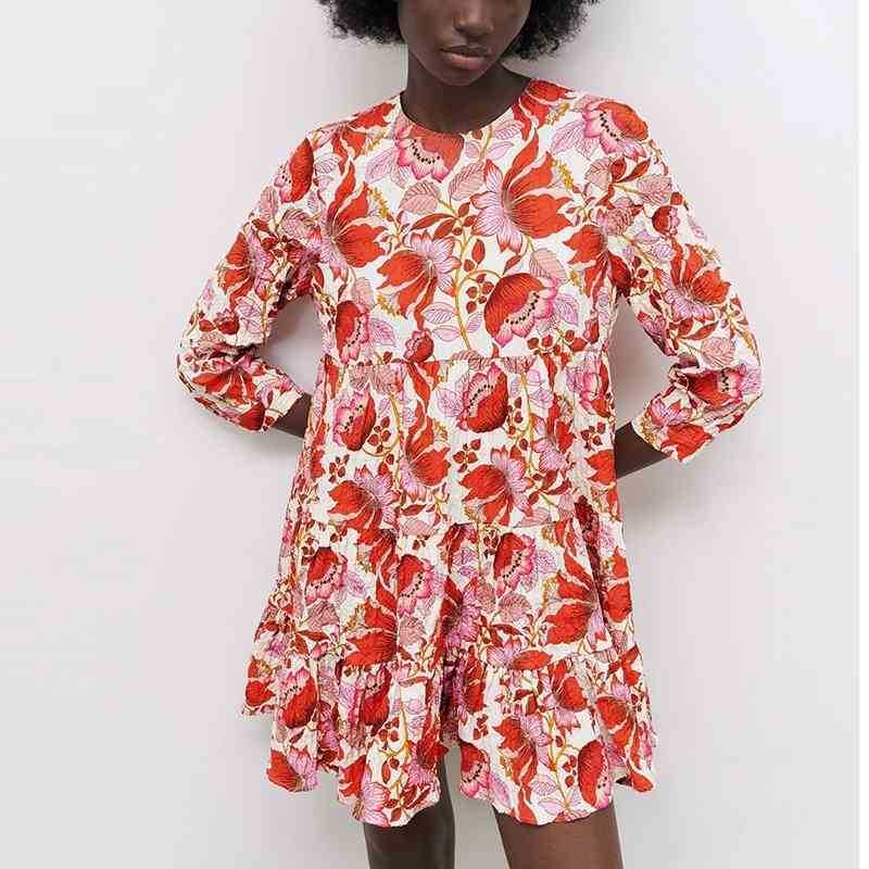 Women Vintage Floral Long Sleeve Dress O Neck Straight Above Knee Patchwork Loose Casual Streetwear 210525, Red
Women Vintage Floral Long Sleeve Dress O Neck Straight Above Knee Patchwork Loose Casual Streetwear 210525, Red