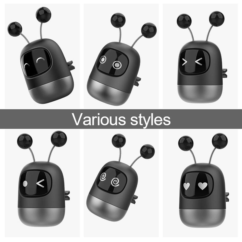 Universal Car Air Outlet Aromatherapy Air Vent Freshener Fragrance Dispenser Mini Robot Cartoon Auto Perfume Clip Interior Decoration Accessories