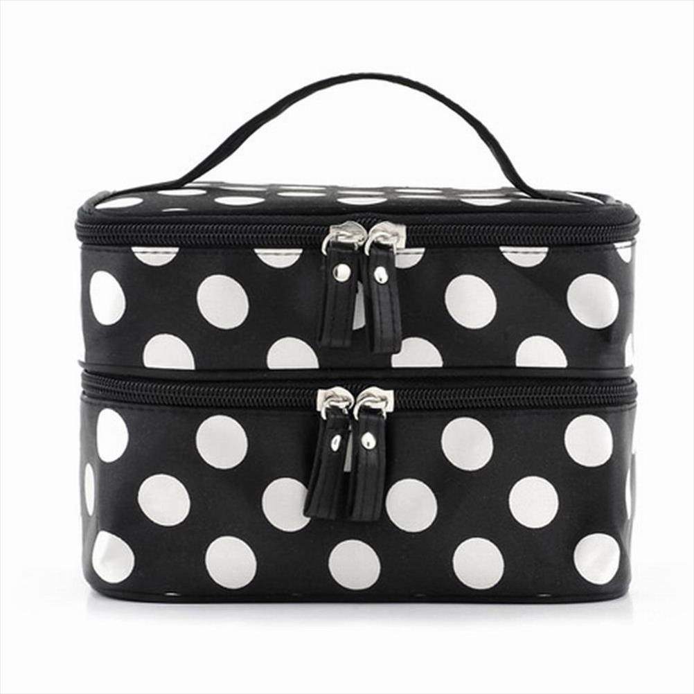 black large capacity cosmetic bag woman dots portable storage makeup bags canvas beauty organiser handbag big travel
black large capacity cosmetic bag woman dots portable storage makeup bags canvas beauty organiser handbag big travel