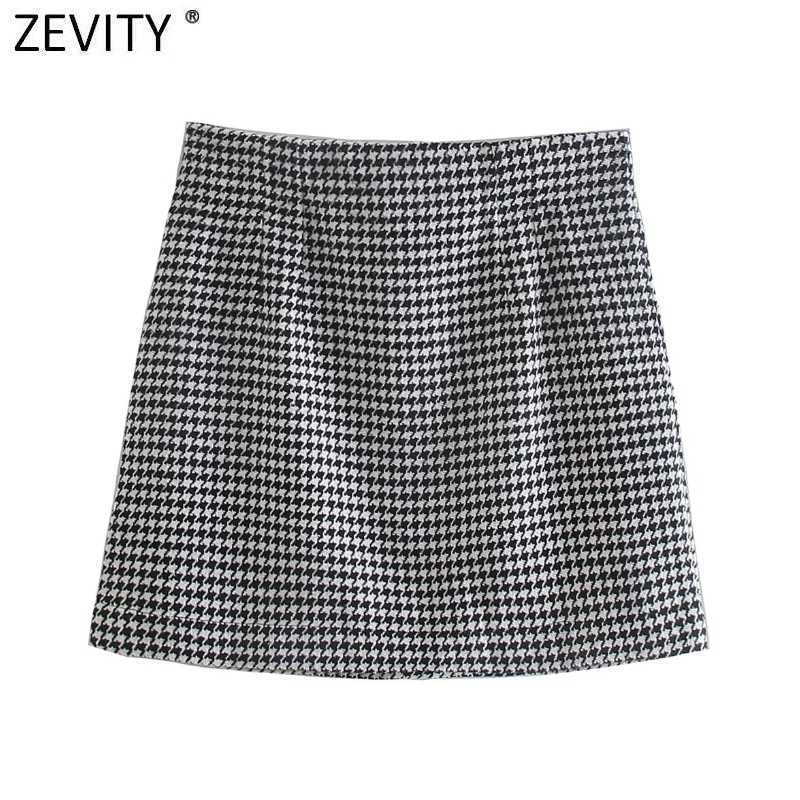 Zevity Women Vintage Houndstooth Plaid Print Casual Slim Mini Skirt Faldas Mujer Ladies Back Zipper Chic A Line Vestidos QUN766 210603, Xqj qun766
Zevity Women Vintage Houndstooth Plaid Print Casual Slim Mini Skirt Faldas Mujer Ladies Back Zipper Chic A Line Vestidos QUN766 210603, Xqj qun766