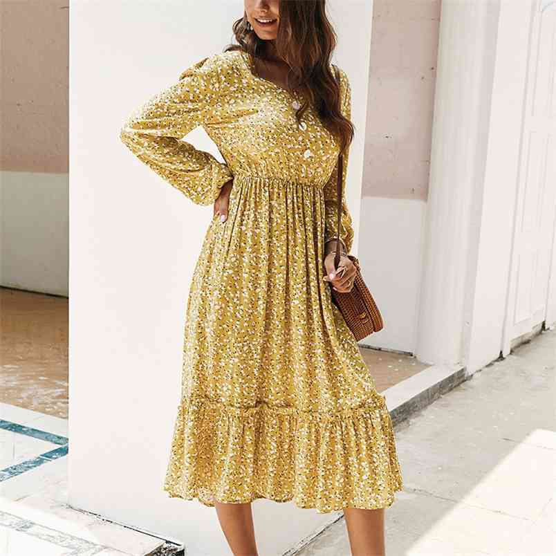 Autumn Long Sleeve Elegant Fashion Midi Dress V Neck Floral Print Retro es Ruffles Female Summer Holiday Vestido 210517, Bordeaux
Autumn Long Sleeve Elegant Fashion Midi Dress V Neck Floral Print Retro es Ruffles Female Summer Holiday Vestido 210517, Bordeaux