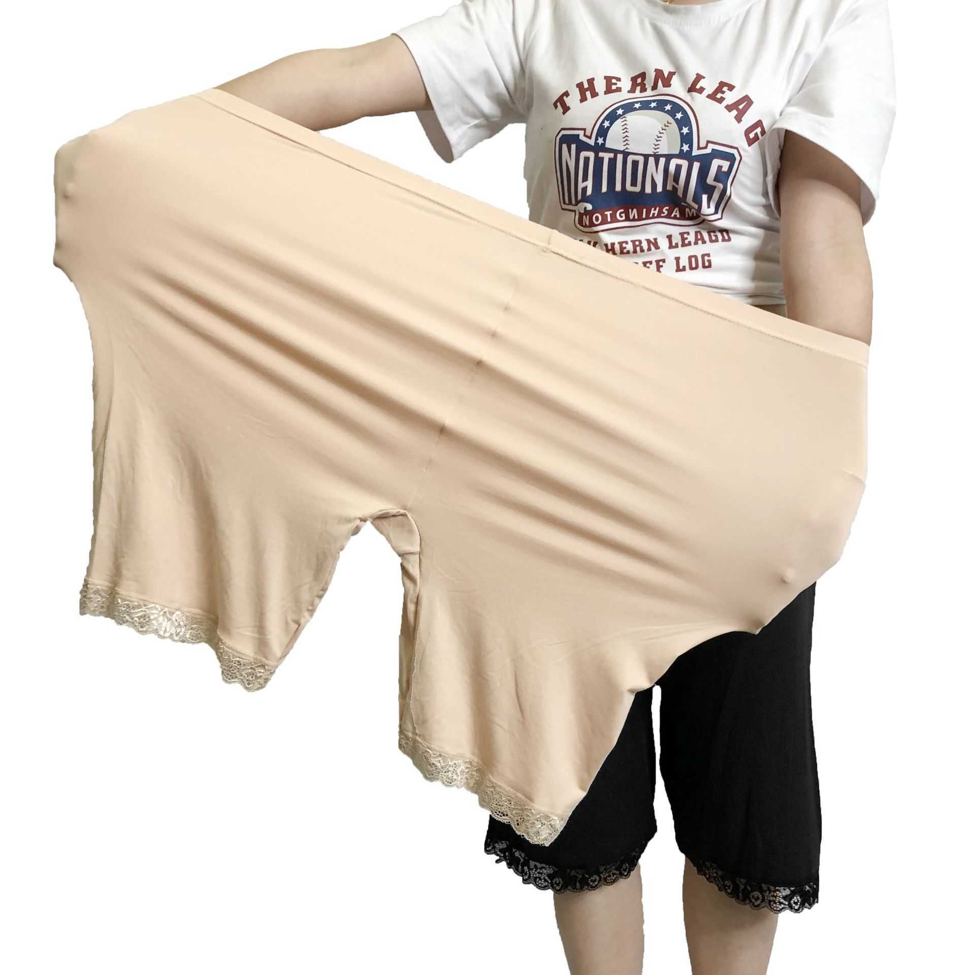 MAX 175KG Plus size stretch lace five-point safety pants legs for larger pants anti lighting women 6XL 210720, Khaki
MAX 175KG Plus size stretch lace five-point safety pants legs for larger pants anti lighting women 6XL 210720, Khaki