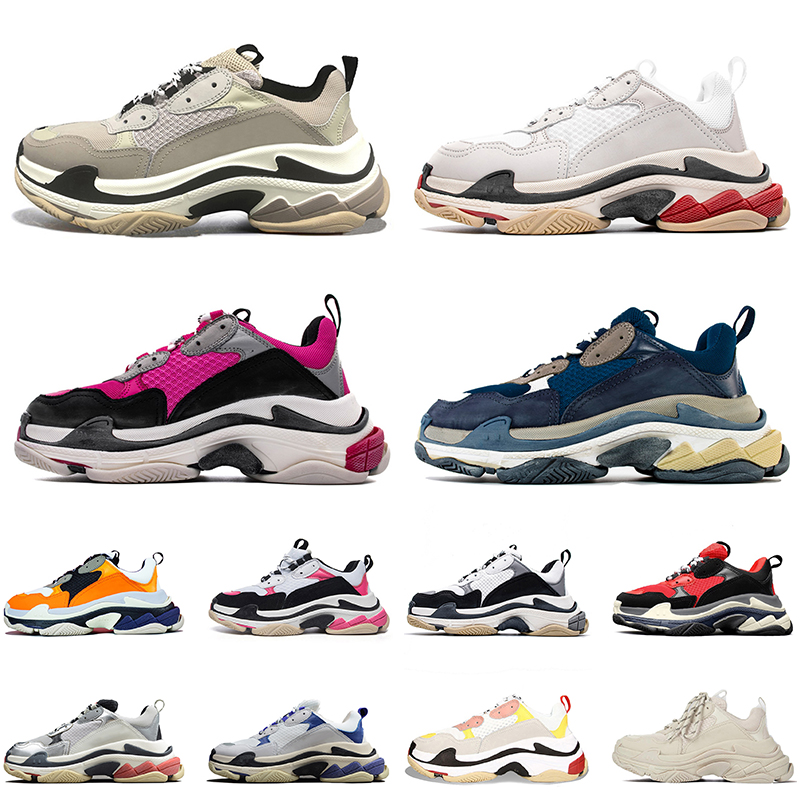 Luxurys Designers Shoes Paris 17FW Triple S Clear Sole Trainers Vintage Track Casual Dad Women Mens Shoe Outdoor Tennis Black White Green Sneakers, A11 triple black 36-45
Luxurys Designers Shoes Paris 17FW Triple S Clear Sole Trainers Vintage Track Casual Dad Women Mens Shoe Outdoor Tennis Black White Green Sneakers, A11 triple black 36-45