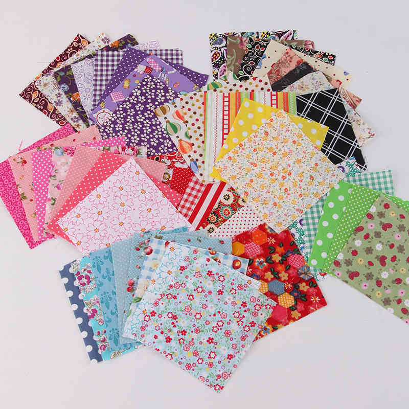 30/50 Sheets DIY Handmade Mixed Color Home Supplies Gift Accessories Patchwork Sewing Cloth Material Flower Pattern Cotton