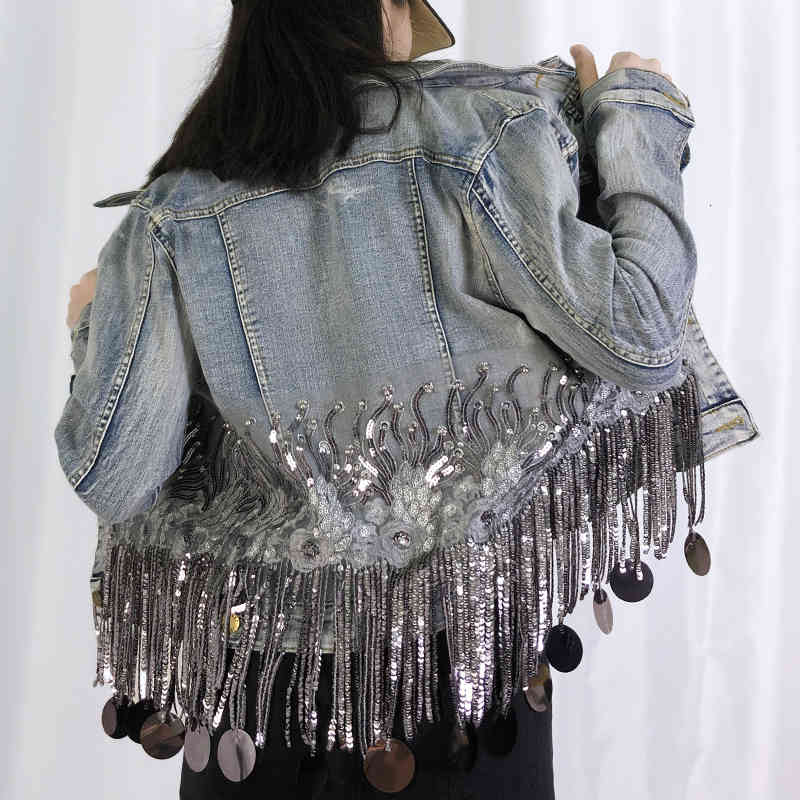 Women's Jackets high quality denim women's jacket sequins hemp beads skinny jeans spring nzy99 XOJO, 1# shoe box
Women's Jackets high quality denim women's jacket sequins hemp beads skinny jeans spring nzy99 XOJO, 1# shoe box