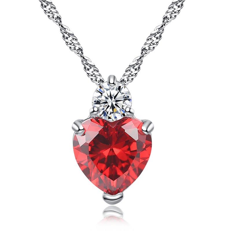 Pendant Necklaces Sweet Fashion Heart Necklace Inlaid Cubic Zirconia Water Wave Chain Women's Multicolor
Pendant Necklaces Sweet Fashion Heart Necklace Inlaid Cubic Zirconia Water Wave Chain Women's Multicolor