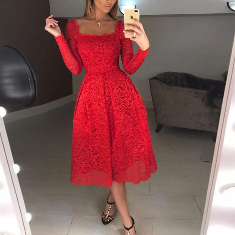 Casual Dresses Summer Dress Women Red Color Sexy Floral Lace Long Sleeve Midi For Party A Line Vestido, Black;gray
Casual Dresses Summer Dress Women Red Color Sexy Floral Lace Long Sleeve Midi For Party A Line Vestido, Black;gray