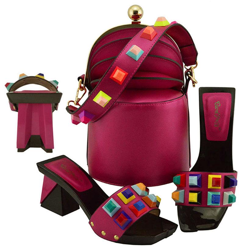 Dress Shoes 8cm Thick Heel 2021 African Women And Bag Set With Nigeria Shoe Italian Matching For Wedding MD011, Black
Dress Shoes 8cm Thick Heel 2021 African Women And Bag Set With Nigeria Shoe Italian Matching For Wedding MD011, Black