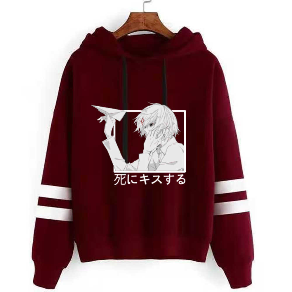 Tokyo Ghoul Touka Anime Hoodie Fashion Long Sleeve Hip Hop Uniex Y0804