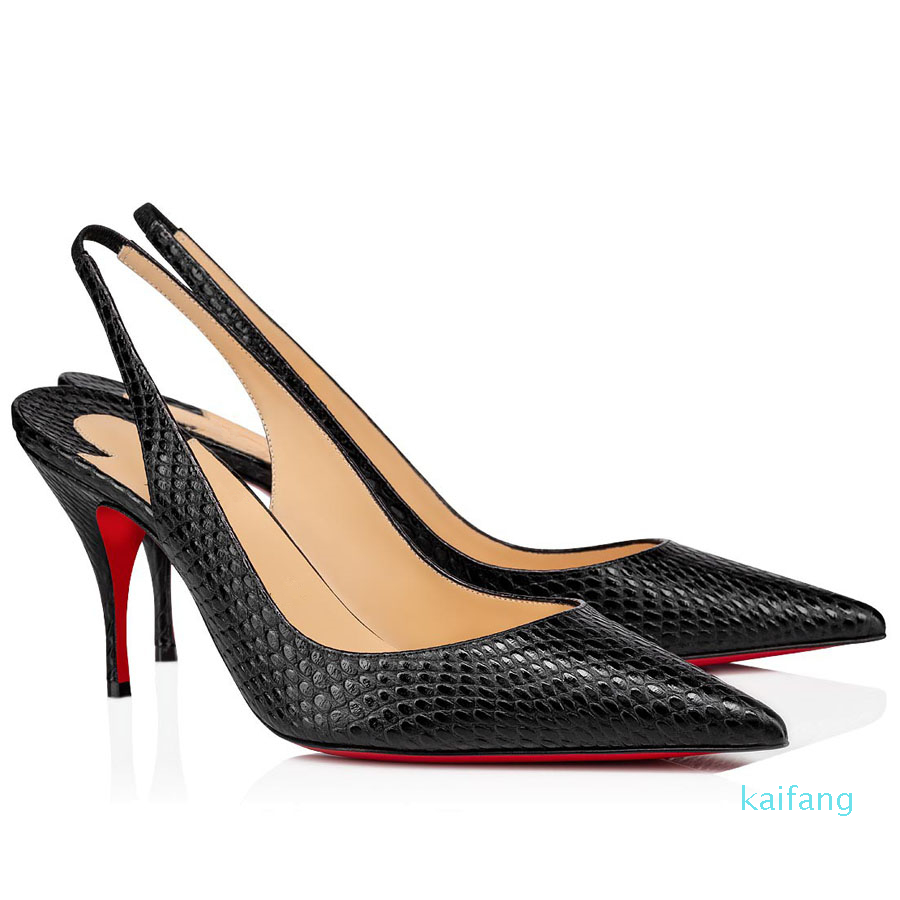 Women Shoes Luxury Designer Brand Slingback Pumps Sophisticated Minimalist High Heel Pointed Toes Leather Red Bottom Clare Sling 80mm 
Women Shoes Luxury Designer Brand Slingback Pumps Sophisticated Minimalist High Heel Pointed Toes Leather Red Bottom Clare Sling 80mm