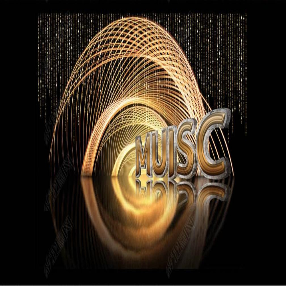 modern wallpaper for living room Golden streamer 3d wallpapers ktv bar music background wall