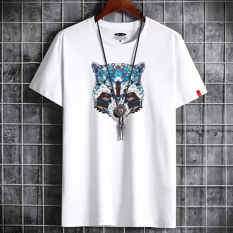 Mens T shirt Cartoon Print Round Neck Short Sleeve Trend Loose Casual High Quality Youth Clothes, White
Mens T shirt Cartoon Print Round Neck Short Sleeve Trend Loose Casual High Quality Youth Clothes, White
