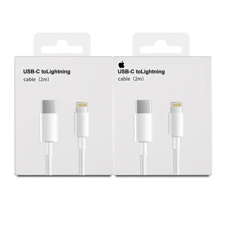 

1m 3ft 1.5M 5ft 2m 6ft 18W Fast Quick Charging PD Cables C-L C-C USB C to Lightning Cable For IPhone 7 8 x xr xs max 11 12 13 mini pro With box, 18w usbc to lightning
