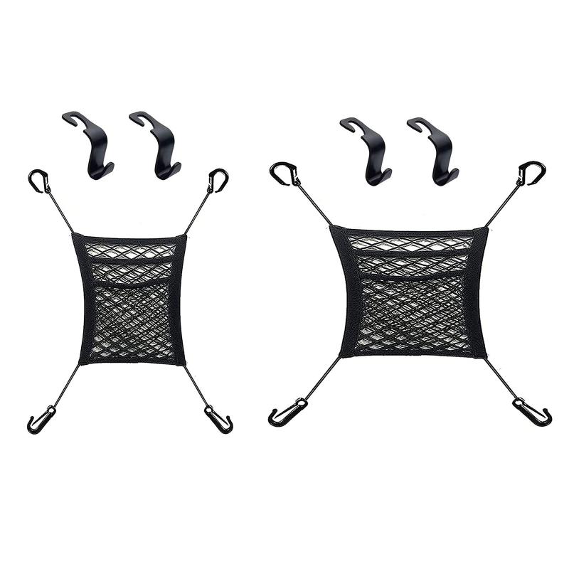 Car Organizer Front Seat Storage Mesh Pocket Universal Double-layer Net Bag 3-layer Elastic On Both Sides
Car Organizer Front Seat Storage Mesh Pocket Universal Double-layer Net Bag 3-layer Elastic On Both Sides