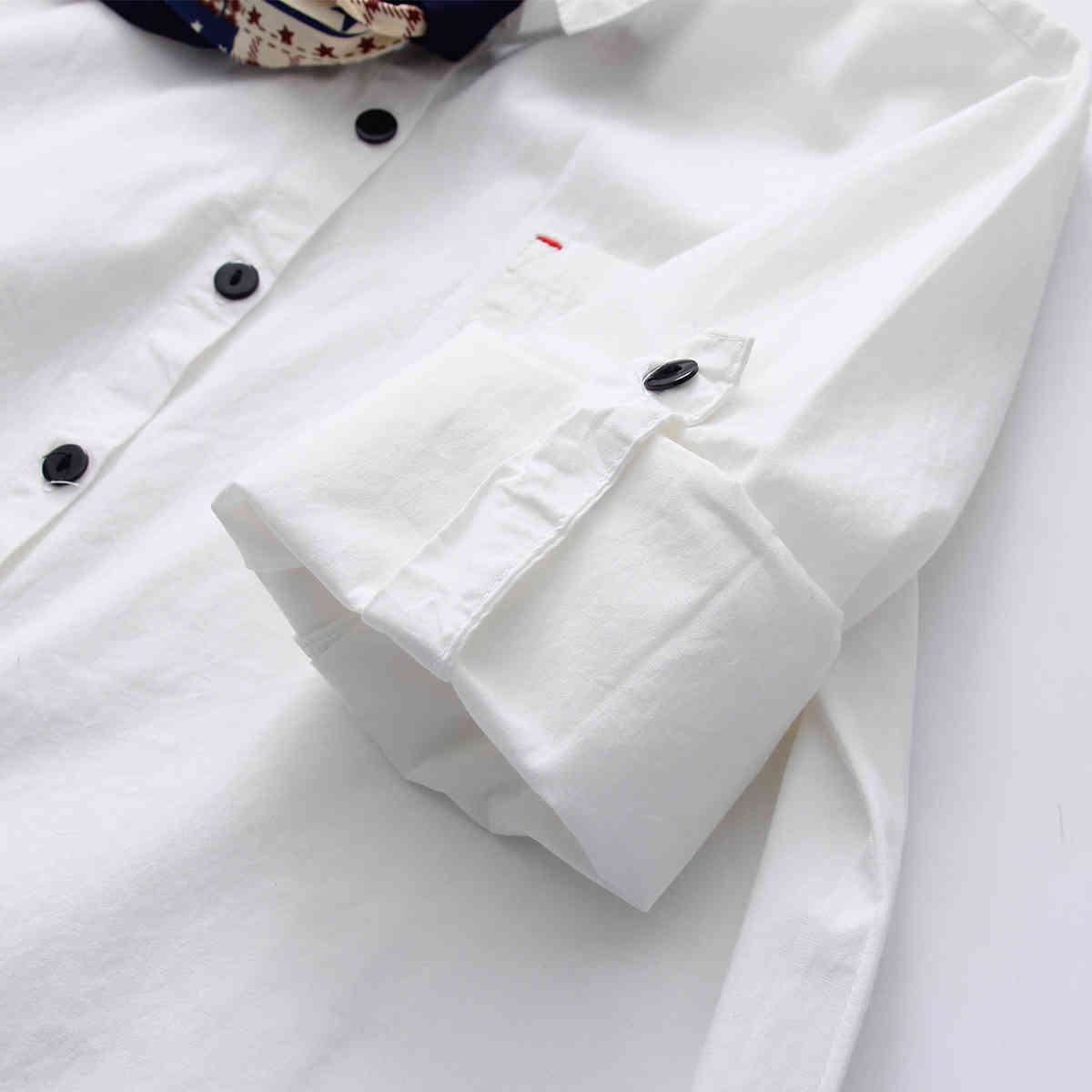 Fashion Korean Cotton Long Sleeve Cute Women Shirts Cartoon Tie White Blouse Leisure Preppy Ladies Tops Plus Size 7439 50 210512