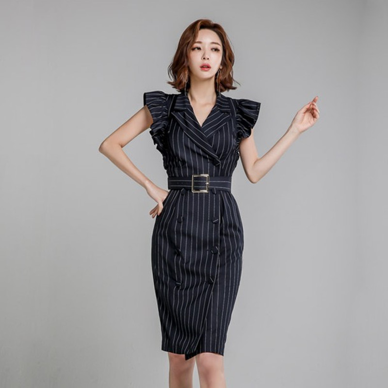 ZAWFL Summer Sashes Stripe Notched OL Knee-Length Cloth Pencil Bodycon Sleevless Sexy Midi Work Dress High Quality 210525, Picture color
ZAWFL Summer Sashes Stripe Notched OL Knee-Length Cloth Pencil Bodycon Sleevless Sexy Midi Work Dress High Quality 210525, Picture color