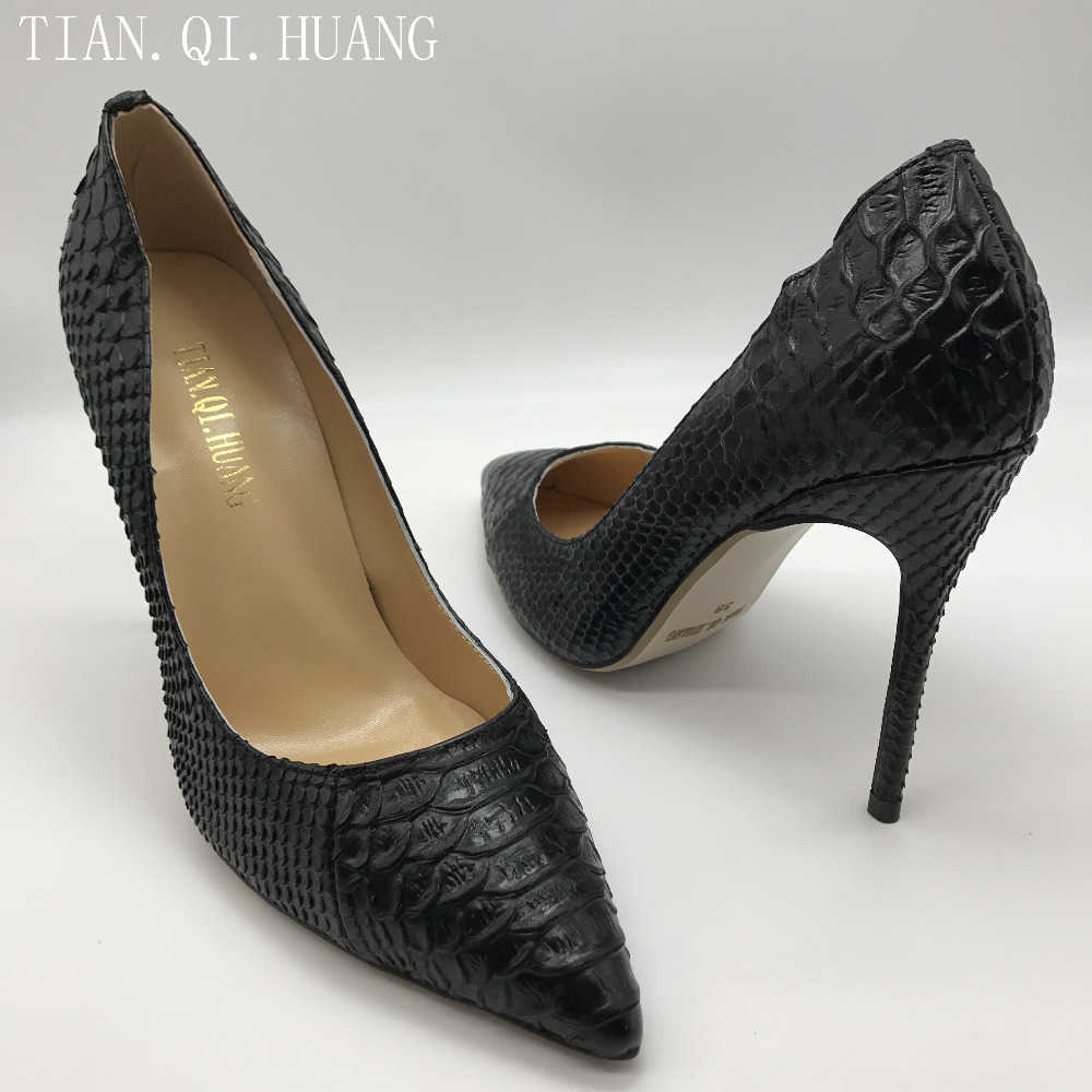Pumps Fashion Design High Heels Shoes High Quality Snake Pattern Styles Genuine leather Casual Shoes Woman 210721, Black
Pumps Fashion Design High Heels Shoes High Quality Snake Pattern Styles Genuine leather Casual Shoes Woman 210721, Black