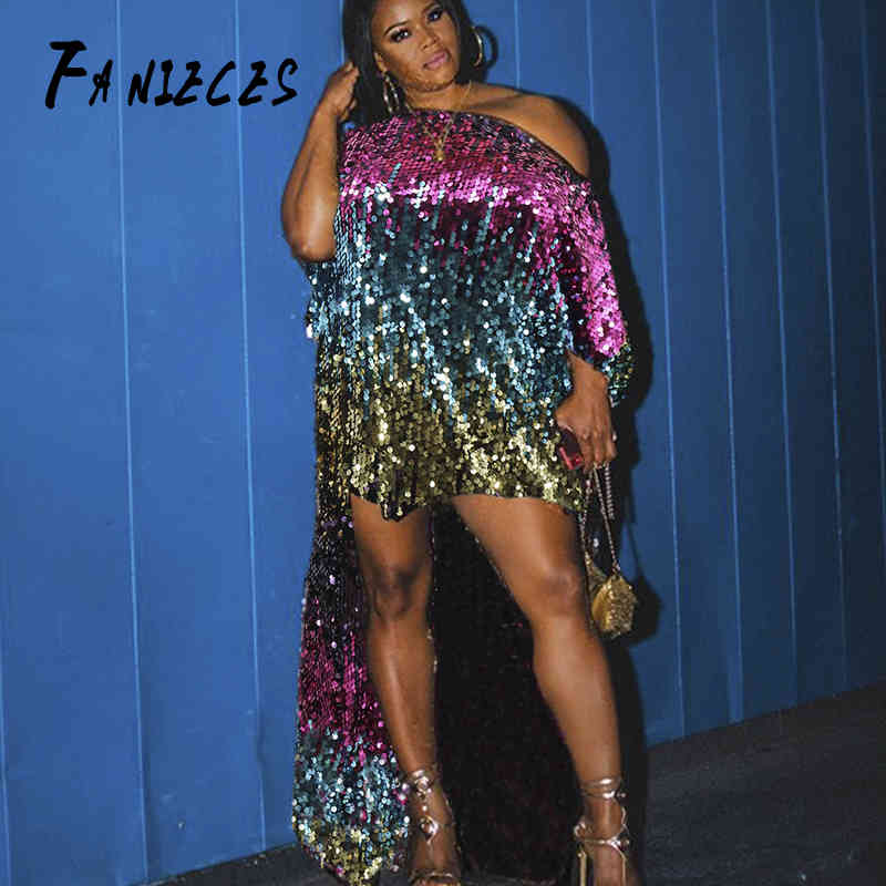 sexy nightclub sequins party runway dress high slit long Women loose dance es Vestidos sukienki robe ropa mujer 210520, Multi
sexy nightclub sequins party runway dress high slit long Women loose dance es Vestidos sukienki robe ropa mujer 210520, Multi