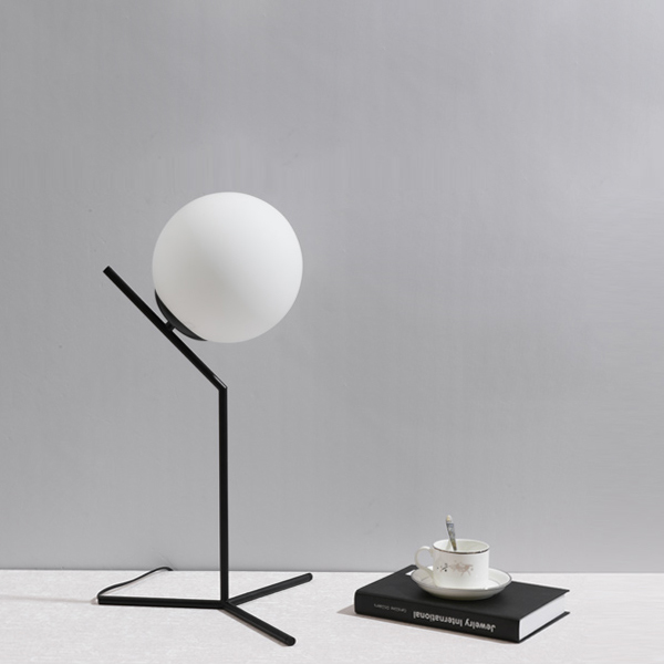 Gold Glass Bedside Table Light with LED Fixture - Perfect for Living Rooms & Bedrooms