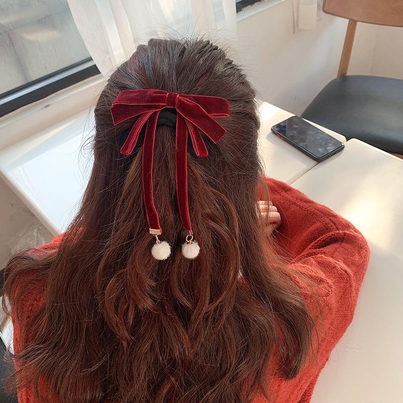 Hair Accessories Korean Hairpins Vintage Black Large Velvet Bow Clips For Women Girls Wedding Long Ribbon Barrette
Hair Accessories Korean Hairpins Vintage Black Large Velvet Bow Clips For Women Girls Wedding Long Ribbon Barrette
