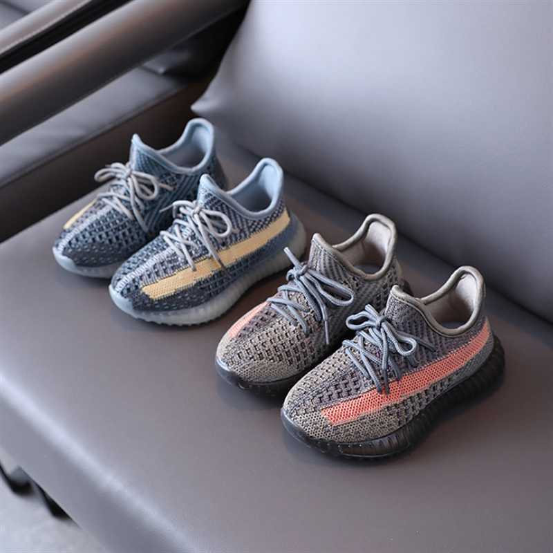 AOGT Autumn Children Shoes Boys Girls Sport Fashion Breathable Knitting Soft Bottom Non-Slip Kids Sneakers T21149 210913
