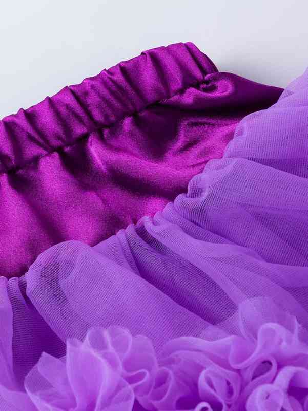 Baby Bow Front Bodysuit & Contrast Mesh Frilled Skirt With Headband And Shoes SHE