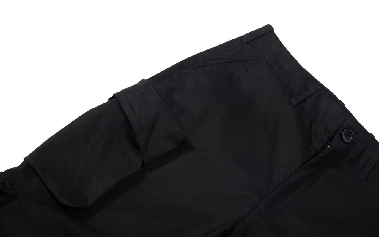 Multi Pocket Woven Bundle Feet Trousers Men Women High Quality Streetwear Straight Pants Black Men's