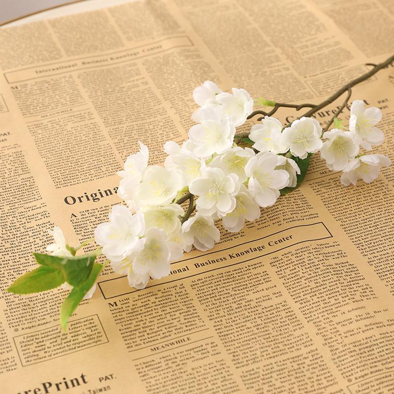 Decorative Flowers & Wreaths 5Pcs Simulation Peach Blossom Silk Artificial Home Decoration Pography Props Fake Vase