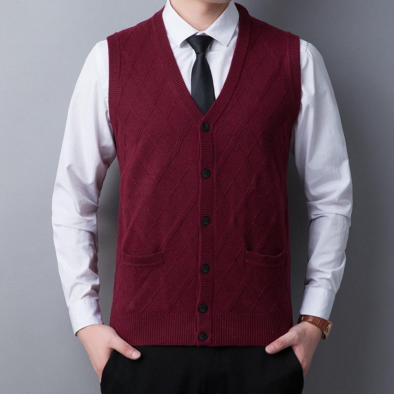 Men's Vests High Quality 2021 Mens Vest Sweaters Wool Knitted Business Men Sleeveless Male V Collar Wear Cardigan, Dark grey
Men's Vests High Quality 2021 Mens Vest Sweaters Wool Knitted Business Men Sleeveless Male V Collar Wear Cardigan, Dark grey