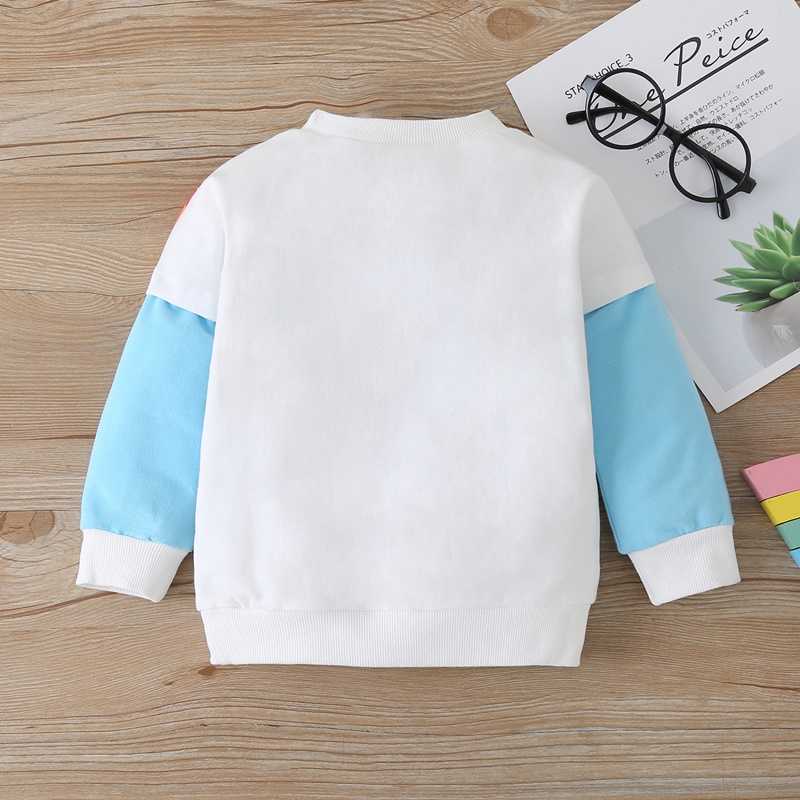 Baby / Toddler Cute Sun Rainbow Print Long-sleeve Pullover 210528