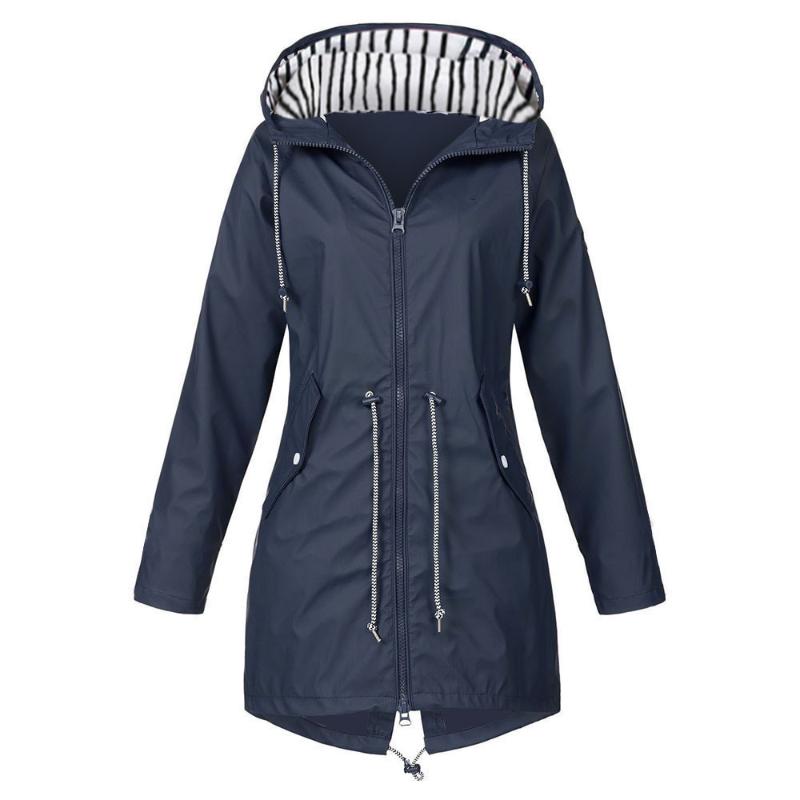 Women's Jackets Women Jacket Solid Rain Outdoor Hooded Raincoat Windproof Blouse #YB40, Blue
Women's Jackets Women Jacket Solid Rain Outdoor Hooded Raincoat Windproof Blouse #YB40, Blue