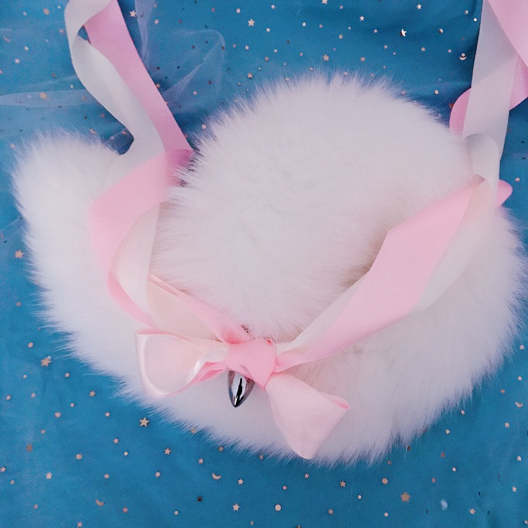 Limited Addition Handmade Anal Plug Toy Tail Erotic Sex for Woman And Men Sexy Butt Adult Accessories with Ribbon bow